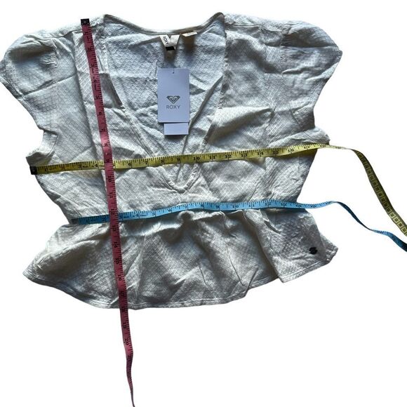 𝅺ROXY Sweet Release Woven Crop Top Style ARJWT03206 Size S in Snow White (WBK0) - Picture 15 of 16